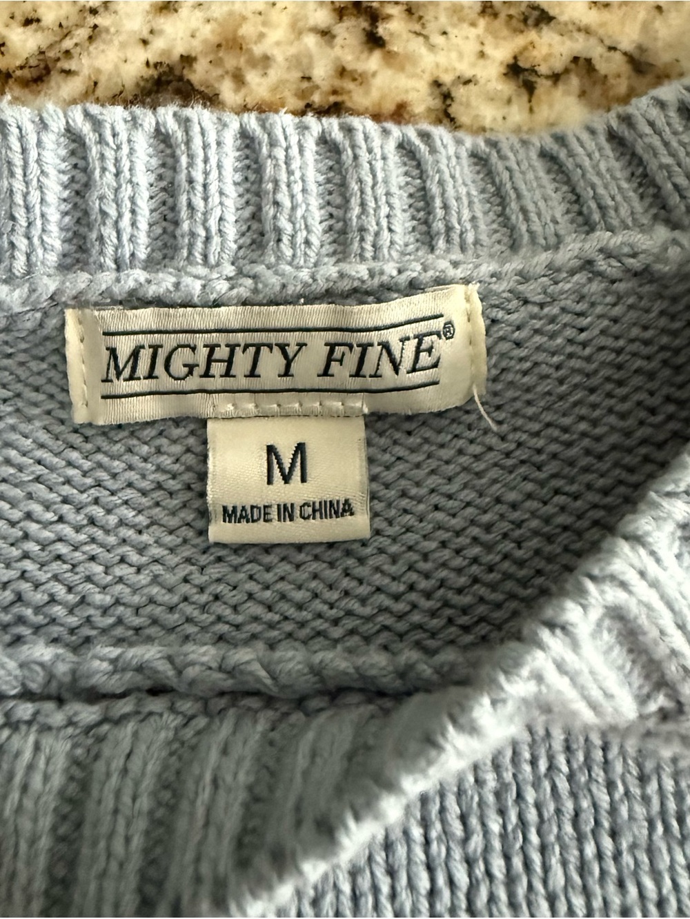 Mighty Fine Light Blue Crewneck Sweater with Red Lobster Graphic - Picture 3 of 7